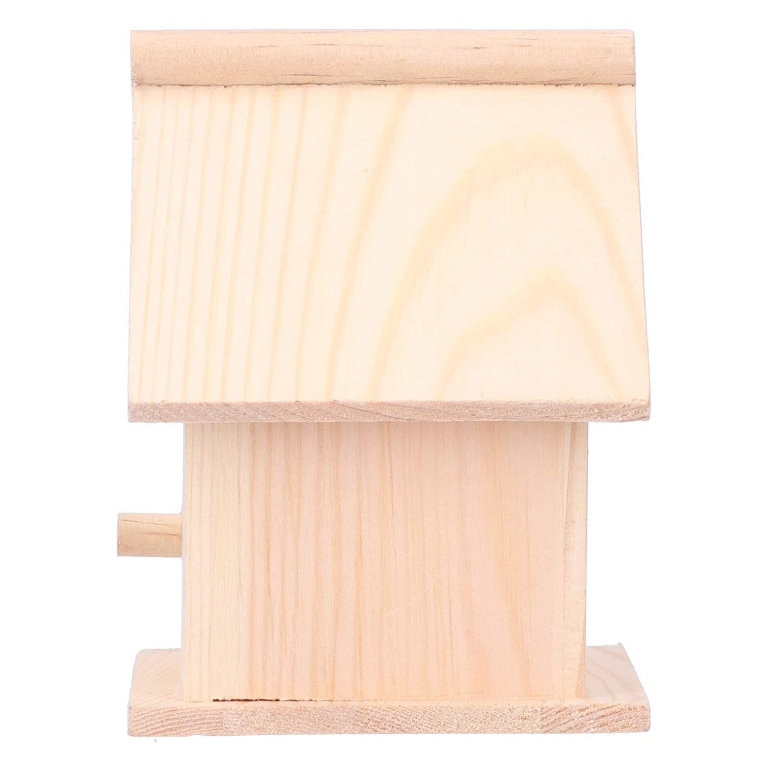 Bird Nests Decor Creative Ornament Bird House Wooden Outdoor Birds Nests Cage Garden Bird Feeder Box Solid Wood Bird Housewooden Small for Motheaten Yosoo