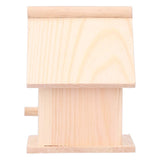 Bird Nests Decor Creative Ornament Bird House Wooden Outdoor Birds Nests Cage Garden Bird Feeder Box Solid Wood Bird Housewooden Small for Motheaten Yosoo