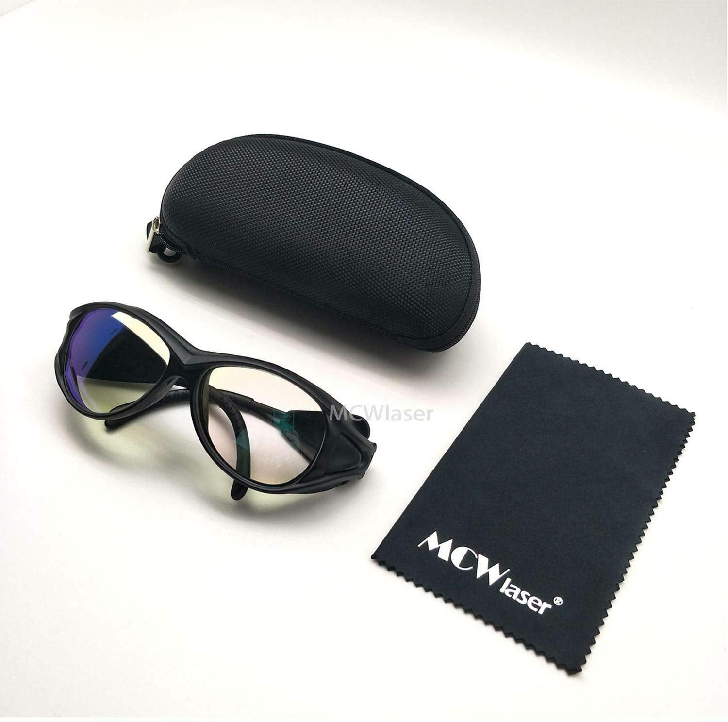 MCWlaser 1064nm Laser Safety Glasses 940-1100nm OD5+ for YAG Laser Fiber Laser Engraver Industrial Laser Protection Reflective Type - WoodArtSupply