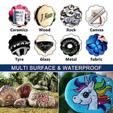 TFIVE White Paint Marker Paint Pens - 5 Pack Oil Based Permanent Marker Pen, Medium Tip, Waterproof & Quick Dry, for Office, Art projects, Rock TFIVE