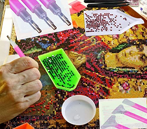 Diamond Painting Accessories & Art Tool Supplies-60PCS Colorful Diamond Painting Glue Clay-DIY Drilling Mud Embroidery Wax Tacky Kit-Glue Dot Clay Top2Stands