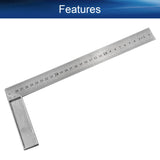 Auniwaig 300mm Stainless Steel Metric Framing L Square Right 90 Degree Angle Ruler Thicken Try Square Ruler Tools for Carpenter Engineer Auniwaig