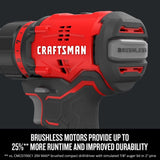 CRAFTSMAN V20* Cordless Brushless Compact 2 Tool Combo Kit (2 Batteries) (CMCK210C2) Craftsman