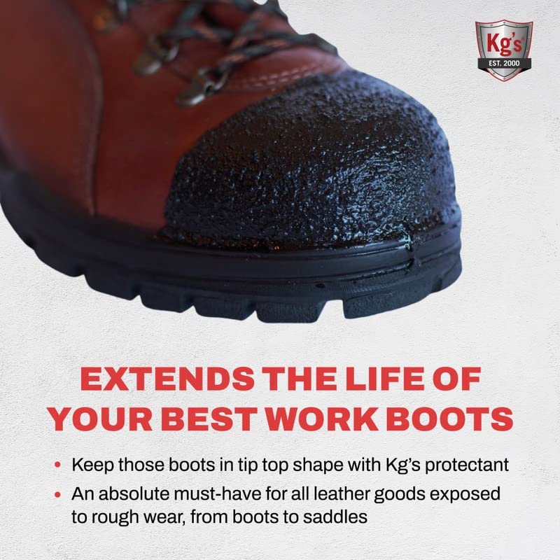 Kg's Boot Guard Brush On Toe Protection – Brush On Liquid for Tough, Long-Lasting Safety Protection on Boots, Made with Kevlar for Strong, Durable Kg's