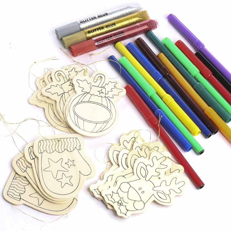 Factory Direct Craft Store Factory Direct Craft Kid Friendly Decorate Your Own Ready-to-Color Hol ...
