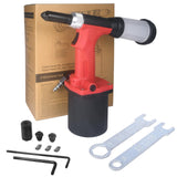 SHININGEYES Pneumatic Rivet Gun S70 Heavy Duty Air Hydraulic Rivet Gun Professional Riveting Tool Air Power Tool with Waste Rivet SHININGEYES