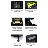 Laser Engraver Enclosure, Laser Cutting Machine Cover Laser Cutter Cover Cutter Engraving Cutting Machine Protective Cover for A5 Series AUNMAS