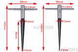 AOWESM Guitar Tapered Reamer Set 3-13mm(1/8''-1/2'') & 5-16mm(½"-5/8") Bridge Pin Hole Hand Held Taper Reamers 6 Fluted Chamfer Reaming Guitar AOWESM
