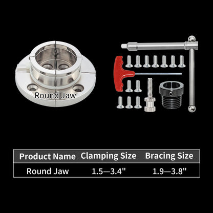 DEEFIINE 4 Inch Wood Lathe Chuck Set 1" x 8TPI Thread & 3/4"x16TPI Adapter, Nickel Plated Self-Centering 4 Jaw Wood Turning Chuck.(1 jaw)