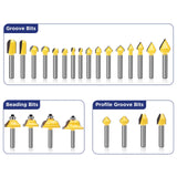MNA Router Bits Set 1/4 Inch Shank 丨100 Piece Set MNA