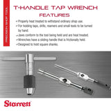 Starrett T-Handle Tap Wrench - Ideal for Holding Taps, Drills, Reamers and Small Tools - 1/16-3/16" Capacity Tap Size, 2" Body Length, 1/16-5/32" Starrett