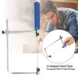 Coping Saw, Adjustable Scroll Saw, High Carbon Steel Handsaws Jewelers Saw, Saw Frame with Blades for Woodworking Jewelry Plastic Metal Wood Cutting Yosoo Health Gear