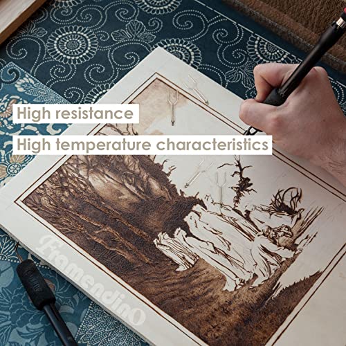 Framendino, 6 Pack Wood Burning Ball Tips Pyrography Wire Tip Adjustable Wood Burning Wire Nibs Replacement Wood Burning Tools for Pyrography Machine Framendino