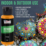 U.S. Art Supply Professional 24 Color Set of Outdoor Acrylic Paint in 2 Ounce Bottles, Plus a 7-Piece Brush Kit - Vivid Colors for Artists, Students U.S. Art Supply