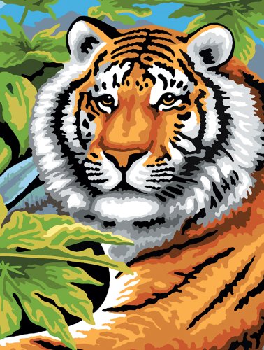 Royal & Langnickel Painting by Numbers Junior Small 3-Piece Art Activity Kit, Jungle Cats Set Royal & Langnickel