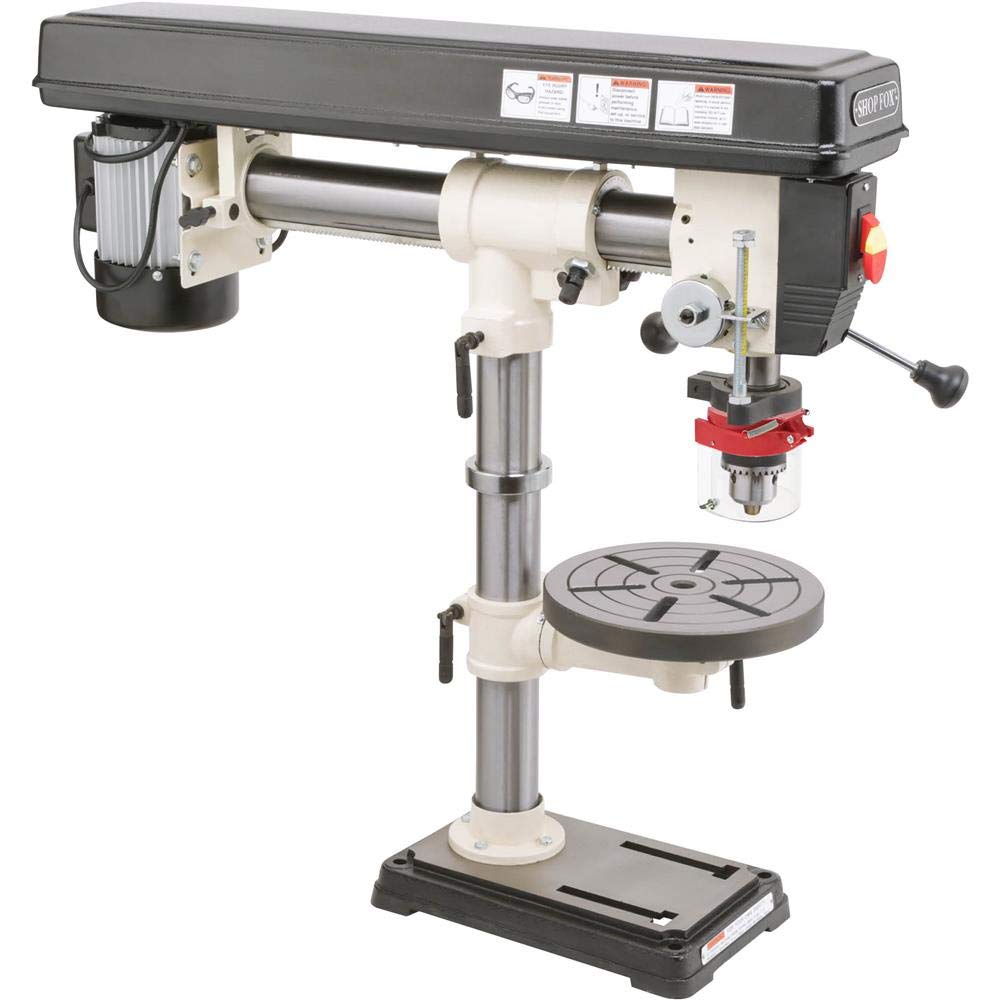 SHOP FOX W1669 1/2-Horsepower Benchtop Radial Drill Press - WoodArtSupply