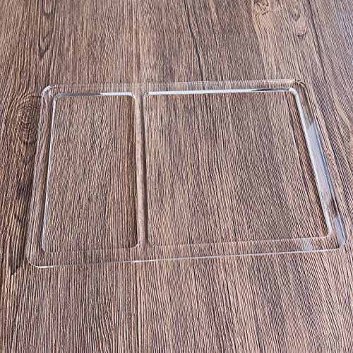 Rectangle 2 Pocket Valet Tray Router Templates, Clear Acrylic Template, Woodworking Router Template Phocaea