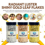 Gold Leaf Flakes 10 Grams,Gold Paper,Gold Leaves for Crafts,Gold Foil Flakes-Gold Leaf for Resin-Foil Craft Sheets-Gold Flakes for Crafts- Nail GGS GENIUS GOOD SUPPLIES