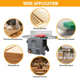 Hoteche 8-Inch Bechtop Jointer&Planer - 13-Amp Variable Speed Jointer Planer Combo with Extendable Table Hoteche