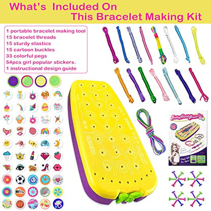 134pcs Friendship Bracelet Making Kit Toys for Teen Girls, Ages 6 7 8 9 10 11 12 Year Old Girl Gifts, Birthday or Party Present Arts and Crafts Gimp - WoodArtSupply