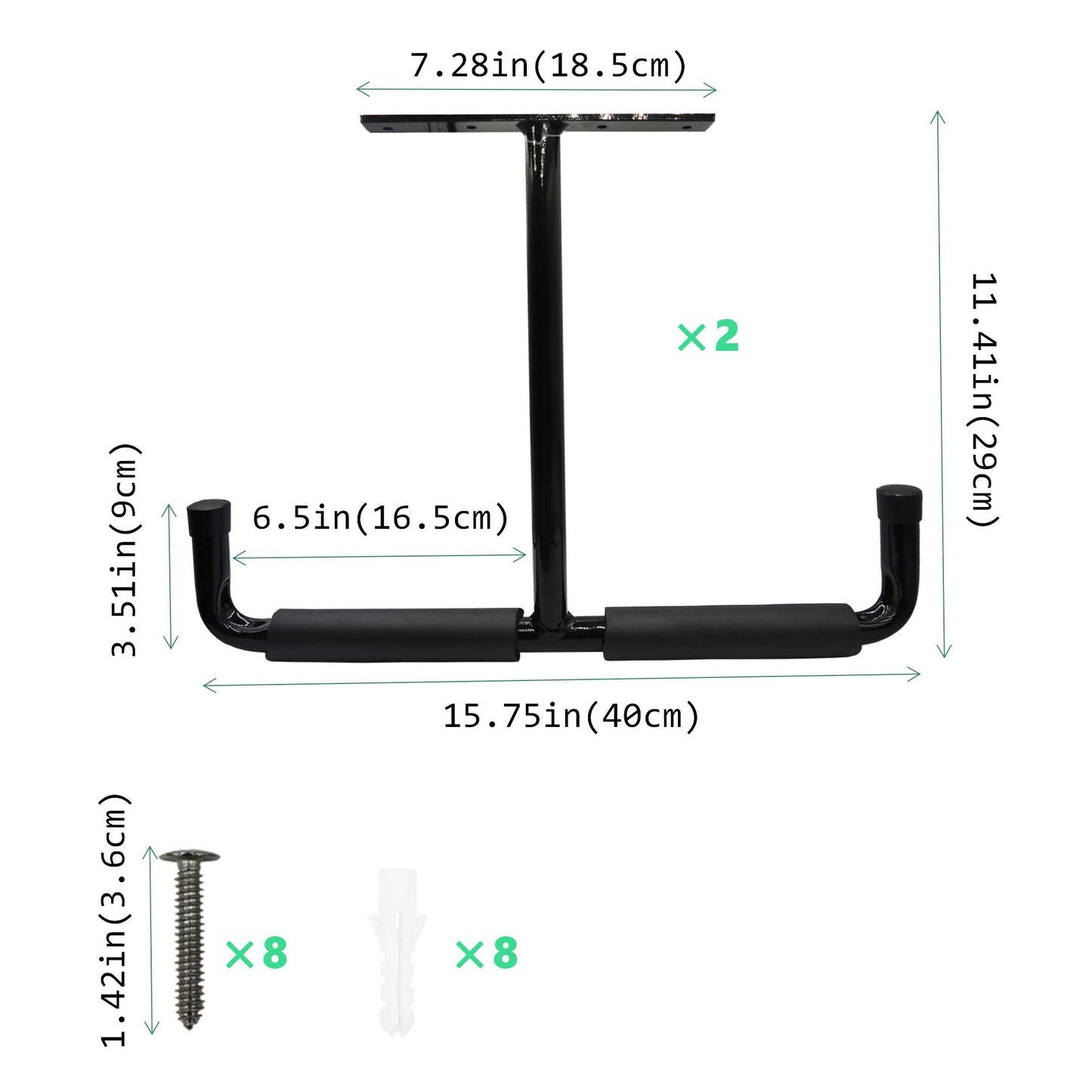 Fpz-bd Black 16.5 Inch Garage Ceiling Storage Racks,Heavy Duty Overhead Garage Storage Rack for Bike,Pipe,Ladder,Wood(2Pack,Gray,Included Plastic - WoodArtSupply