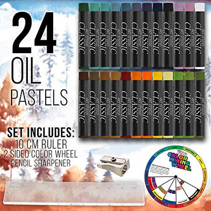 U.S. Art Supply 102-Piece Deluxe Art Creativity Set with Wooden Case - Artist Painting, Sketching and Drawing Set, 24 Watercolor Paint Colors, 17