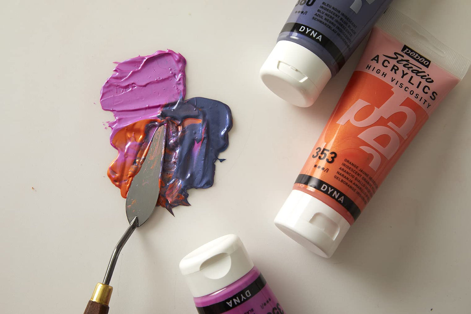 Pébéo 832-360 - Studio Acrylics Fine Acrylic - Acrylic Paint - Iridescent Acrylic - Iridescent Blue Black 100ml/3.38oz Pebeo