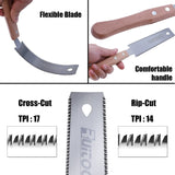 RUITOOL Hand Saw 6&7 Inch Double Edge Ruitool Japanese Pull Saw Ryoba SK5 Flexible Blade 14/17&6-10/18 TPI Flush Cut Beech&No-Slip Handle Wood Saw RUITOOL