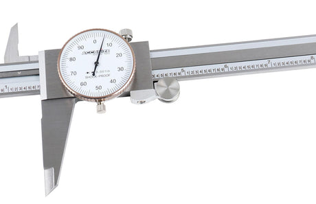 Accusize Industrial Tools 0-12 inch by 0.001 inch Precision Dial Caliper, Stainless Steel, in Fitted Box, P920-S212 Accusize Industrial Tools