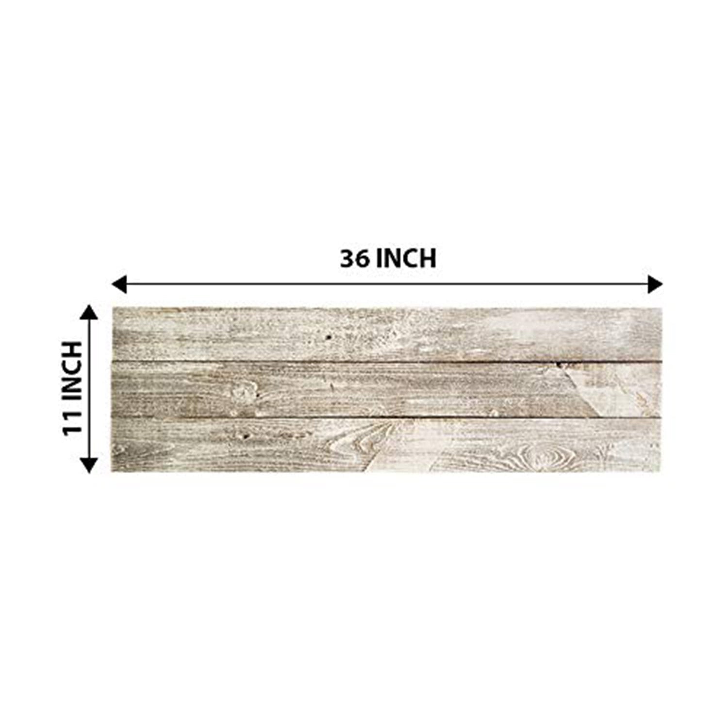 Rockin' Wood 3 Foot DIY Blank Rustic Weathered Reclaimed Natural Wood Sign with Sawtooth Hangers for Door or Porch Decor, Whitewash Rockin' Wood