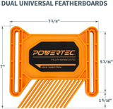 POWERTEC 71554V 2-Piece Universal Featherboard Woodworking Safety Kit w/Deluxe Magnetic Push Stick for Table Saws, Router Tables, Jointers POWERTEC