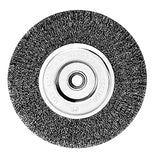 OSFTBVT 6" Bench Wire Wheel Brush | Coarse Crimped Steel Wire 0.012" with 5/8" Arbor for Bench Grinder - 1pack OSFTBVT