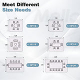 MELLCOM 12' x 20' Hardtop Gazebo,Galvanized Steel Metal Double Roof Gazebo with Curtain and Netting,Brown Permanent Pavilion Gazebo with Aluminum MELLCOM