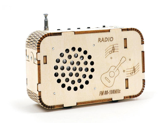 Pica Toys Wooden FM Radio Kit FM 88-108MHz - Science Experiment and Educational Project STEM Kit - WoodArtSupply