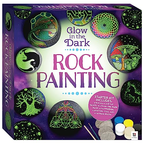 Craft Maker: Glow in The Dark Rock Painting - DIY Box Set for Adults, Neon & Glowing Paint Included, Unique Easy-to-Follow Projects, Arts & Crafts