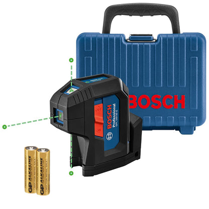 Bosch GPL100-30G 125ft Green 3-Point Self-Leveling Laser with VisiMax Technology and Integrated 360° MultiPurpose Mount