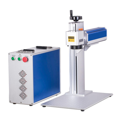 Cloudray 50W Fiber Laser Engraver with Rotary Axis, LightBurn Compatible Laser Engraver with Red Dot Pointer, 7.9x7.9 Solid State Laser Marking Cloudray