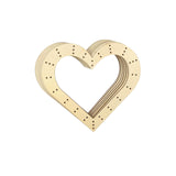 14 Inch 6 Pack Unfinished Wooden Wreath Heart Shape Rings Crafts Hanging Floral Hoop Garland Wood Wreath Frames for Home Decor (0.18 inch Thick,with Cregugua