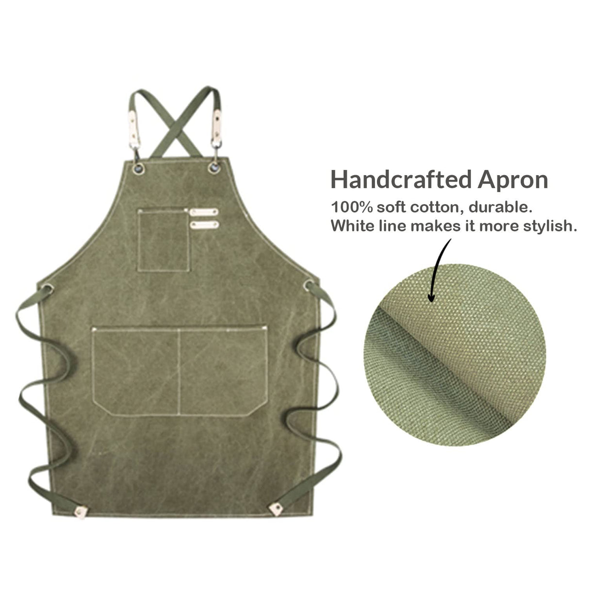 carrotez Adjustable Over sized Plus Size Canvas Apron with Pockets Men and Women Aprons carrotez