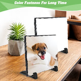 YOUKE OLA 12 Pack Sublimation Slate Blank Rock Stone Photo Rectangular Frame Heat Transfer Plaque Picture Frame with Display Holder for DIY Craft 5.9 YOUKE OLA