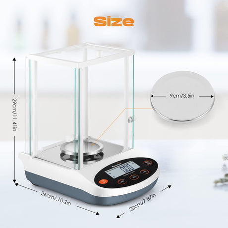 Bonvoisin Analytical Balance 300gx1mg Precision Lab Scale Digital Electronic Scale 1mg Laboratory Analytical Scale LCD Display Scientific Scale with Bonvoisin