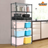EZPEAKS 6-Shelf Shelving Unit, Changeable into 2 of 3-Shelf Units, Adjustable Heavy Duty Steel Wire Shelves, 350 lbs Loading Capacity Per Shelf EZPEAKS