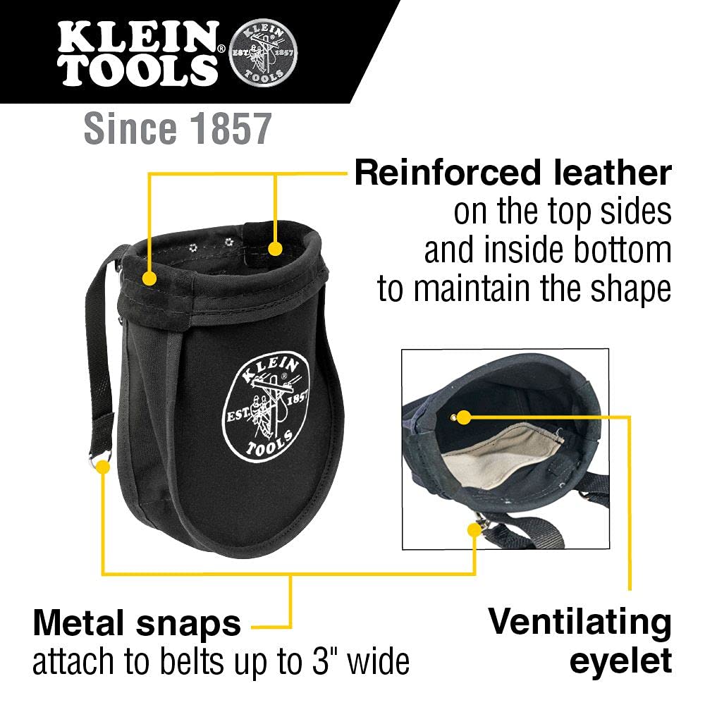 Klein Tools 51A Tool Pouch, Utility Pouch for Carrying Nuts and Bolts, with Interior Pocket, No. 10 Canvas, 9 x 3.5 x 10-Inch Klein Tools
