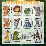 Geetery 12 Pcs Woodland Animals Wooden Animal Cutout Shapes Forest Painted Woodland Baby Shower Decorations Woodland Creatures Wood Table Geetery