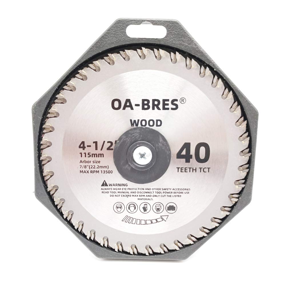 3Pack 4-1/2-Inch 40T TCT Circular Saw Blade with 7/8-Inch Arbor, Carbide Tipped Teeth General Purpose Hard & Soft Wood Cutting Saw Blade for Angle - WoodArtSupply