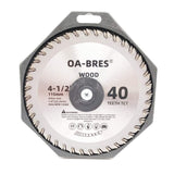 3Pack 4-1/2-Inch 40T TCT Circular Saw Blade with 7/8-Inch Arbor, Carbide Tipped Teeth General Purpose Hard & Soft Wood Cutting Saw Blade for Angle OA-BRES