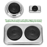 VASTOOLS Magnetic Tray Holder 3pc,for Socket Screw Nuts Bolts Metal Parts,Extra Strong Magnet,Thickened Tray,Stainless Steel VASTOOLS