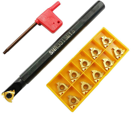 ASZLBYM SNR0013M16 CNC Lathe Internal Threading Boring Bar Turning Tool Holder With 10pcs 16IR AG60 Carbide turning insert ASZLBYM
