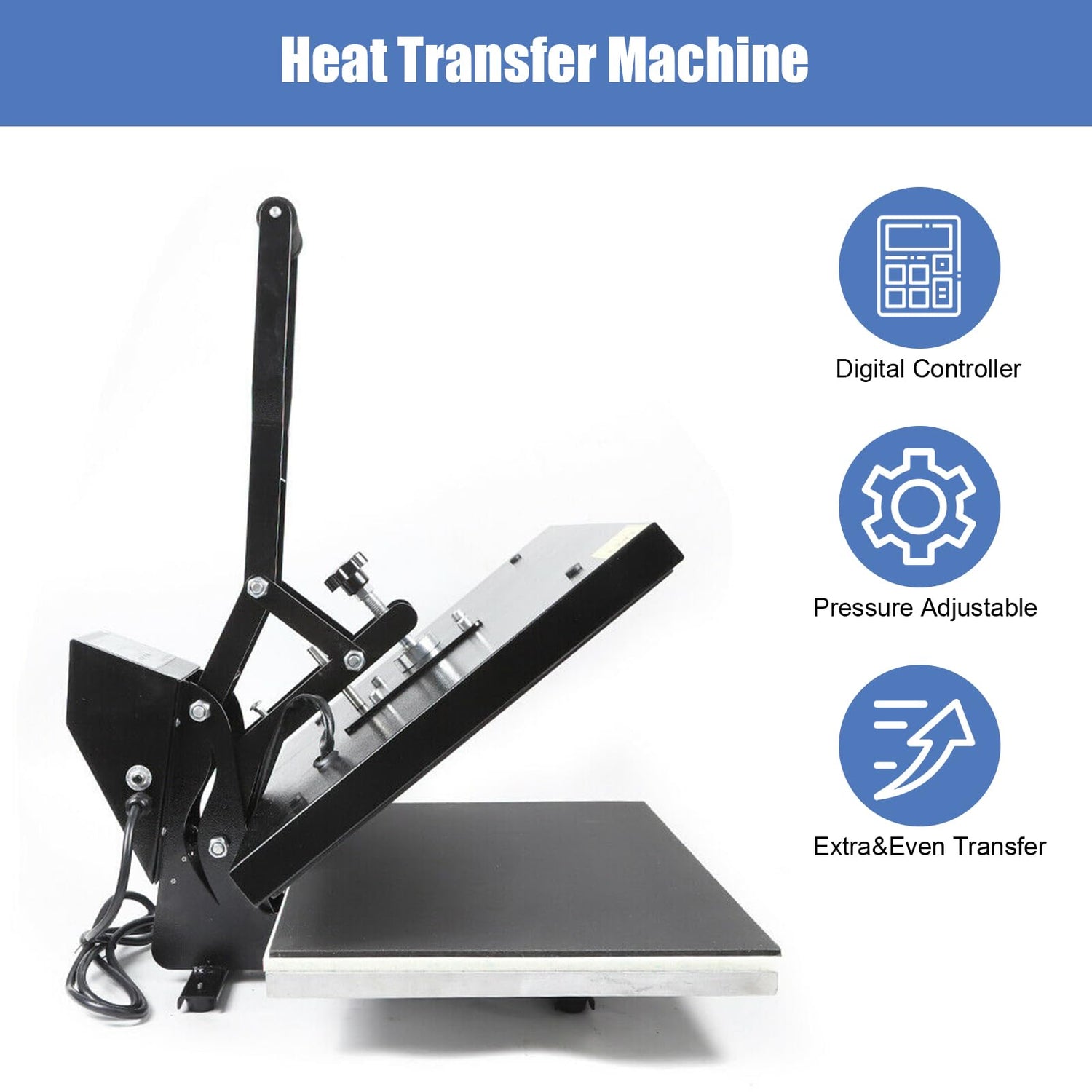 Rosyouth 20”x24“ Heat Press Machine, High Pressure Heat Press Machine for T Shirts, Multifunction Heat Press Transfer Machine, Heat Transfer Rosyouth