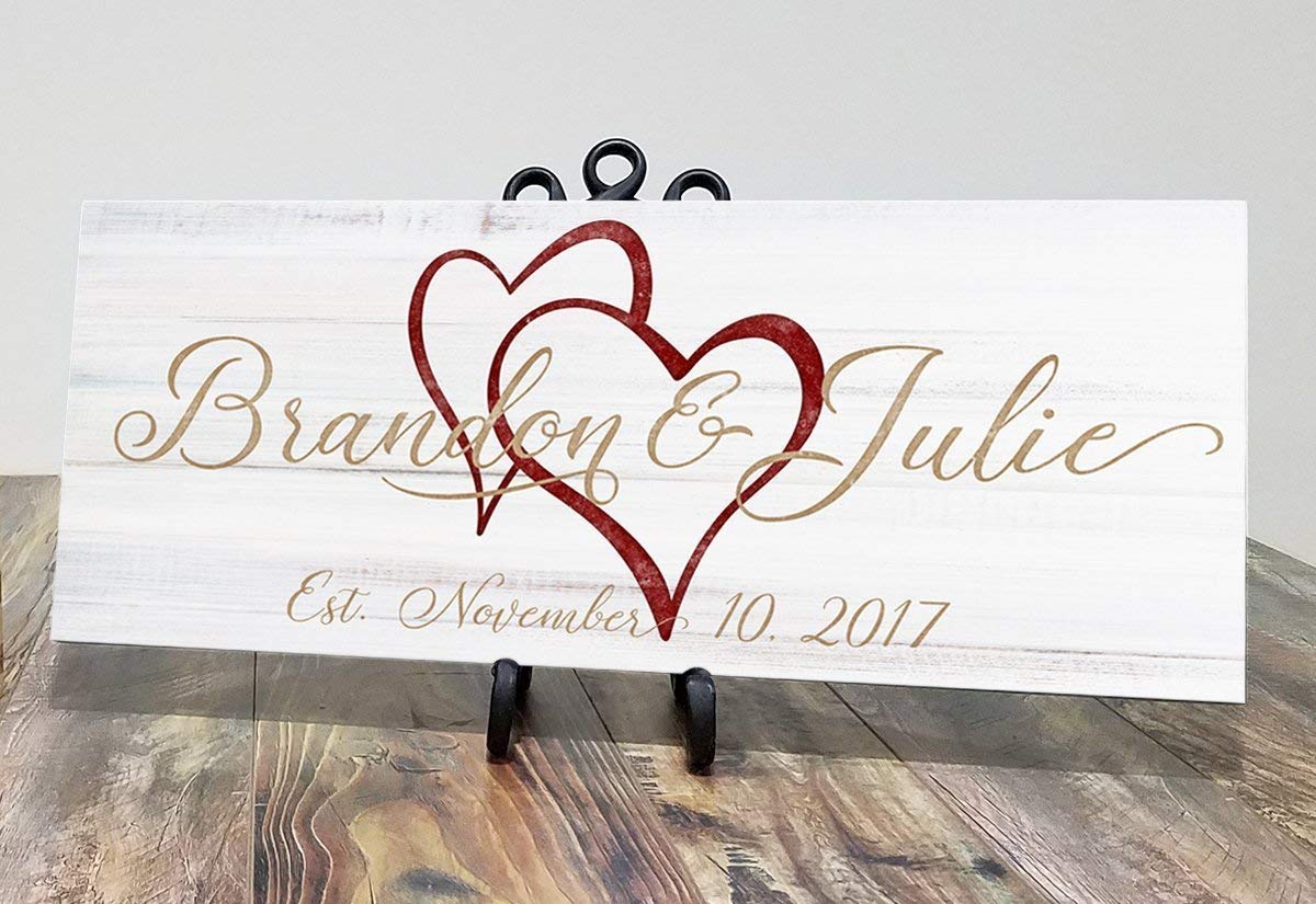 Family Established Wood Sign Personalized Wedding or Anniversary Gift - WoodArtSupply